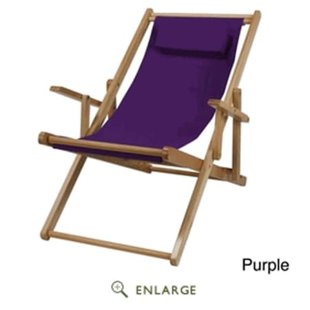 Casual Home 114-00-011-41 Sling Chair, Natural Frame with Purple Canvas CA627305